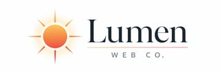 Lumen Web Co. logo featuring an orange sun icon with rays next to the company name in dark text